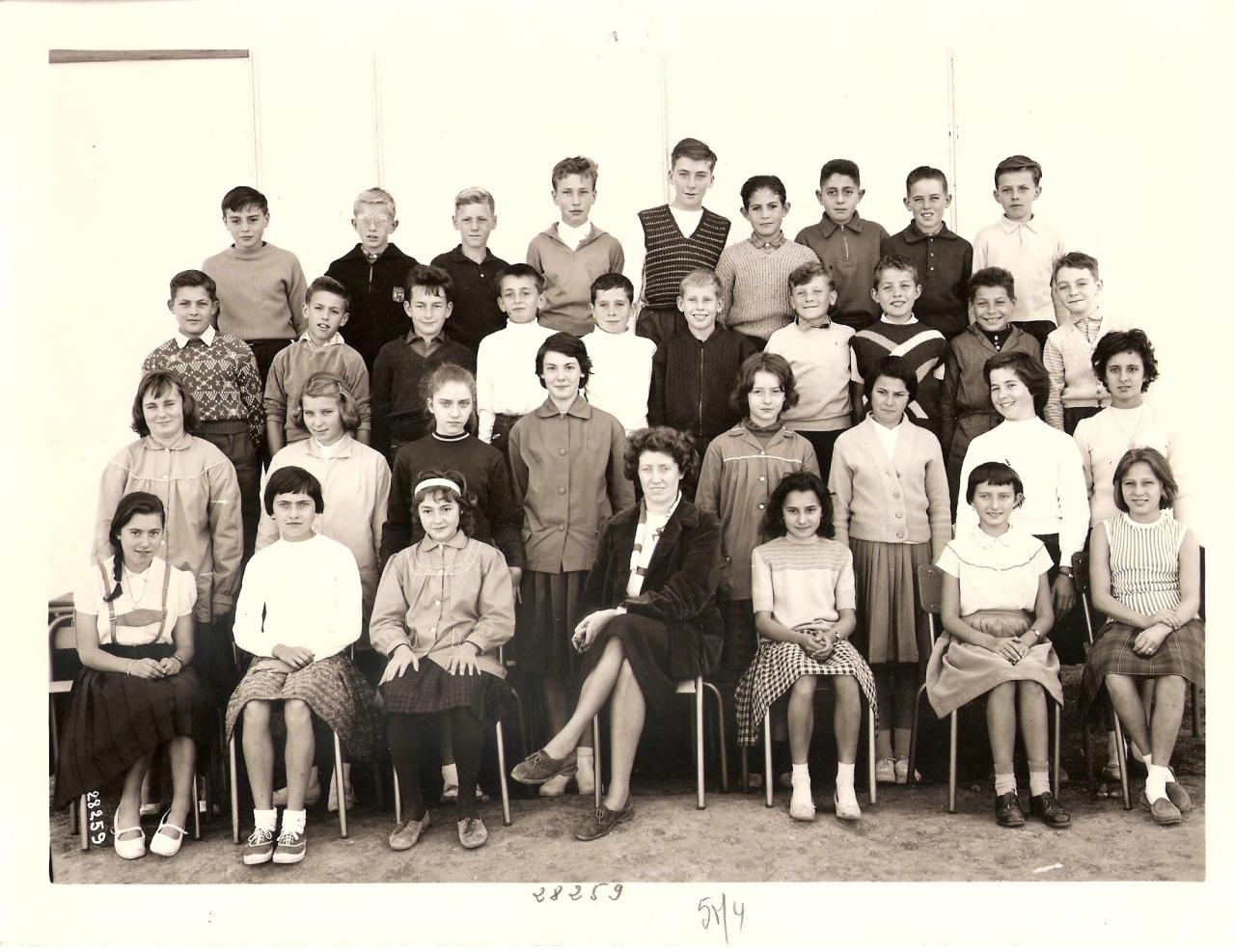 1959-60 5M4 avec Mme Chamla