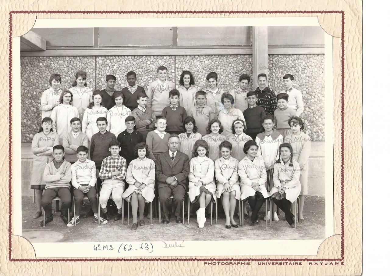 1962-63 4 M2 avec Mr Duché