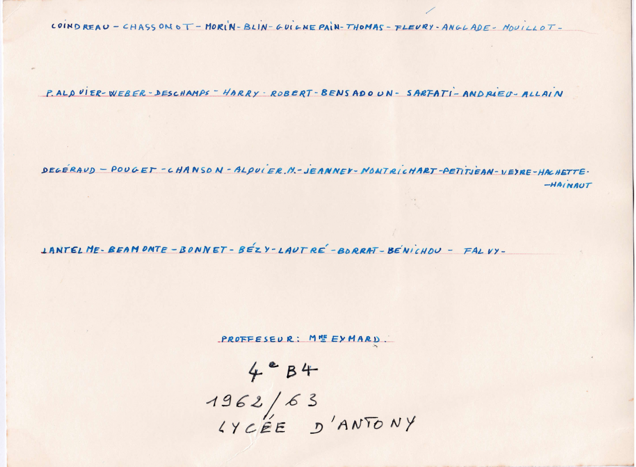 1962-63 4B4 Noms