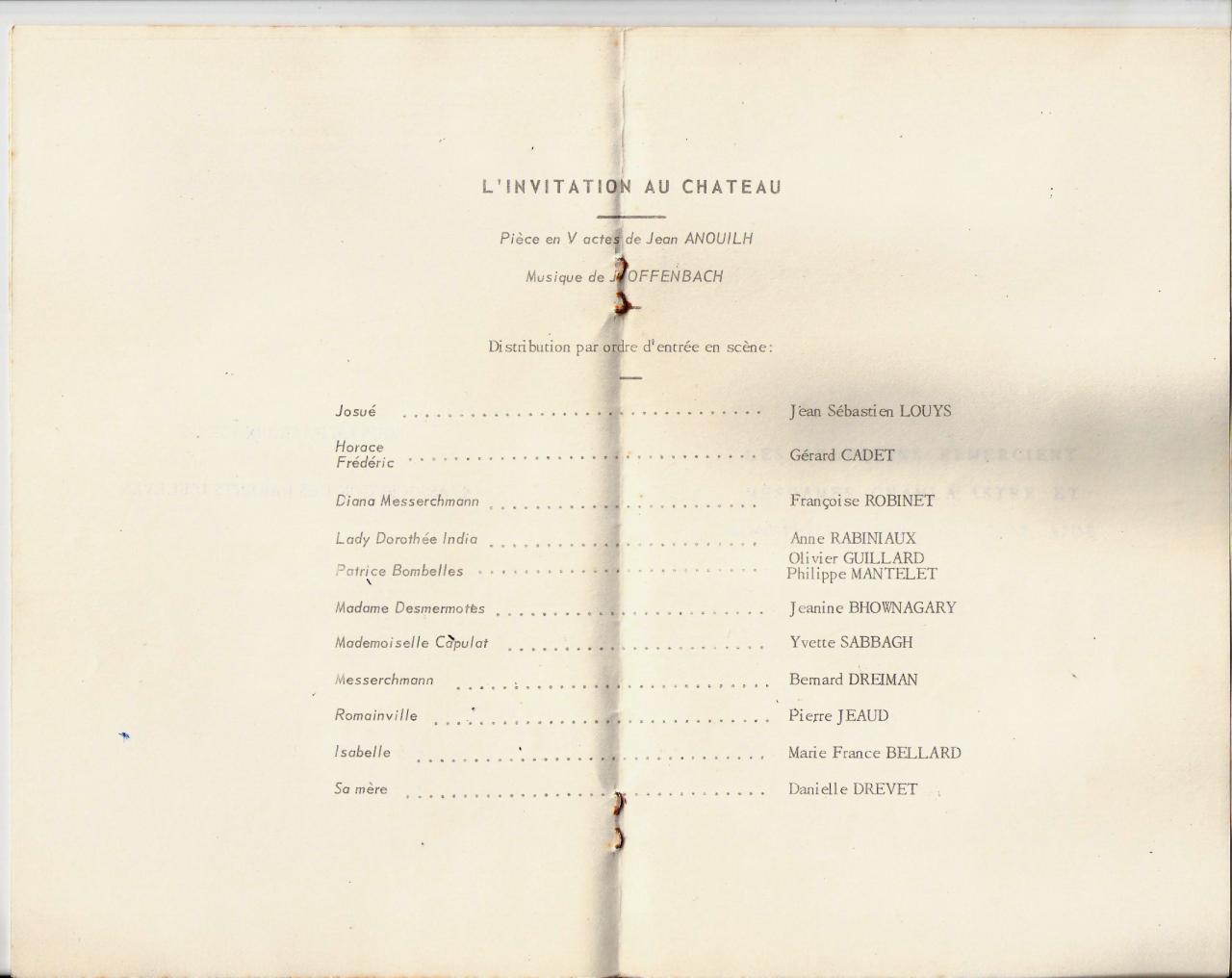 Programme 1963